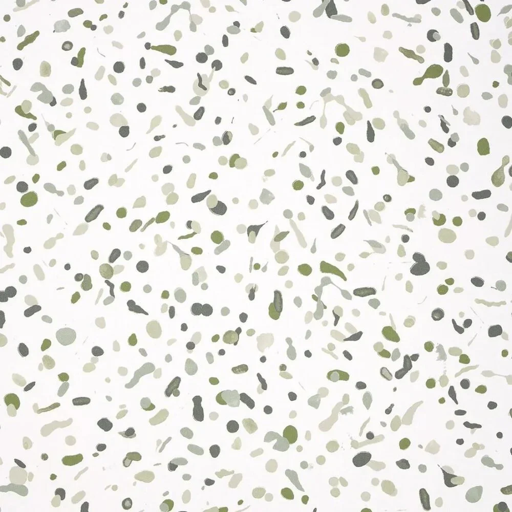 New Schumacher Backdrop X Schumacher Los Cosmos Moss Wallpaper Green Dots